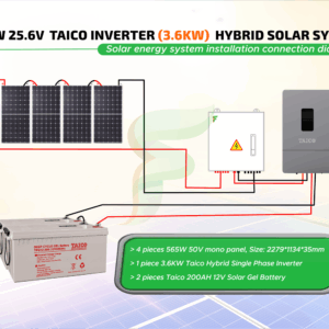 3.6KW 25.6V Taico Inverter (3.6KW) Hybrid Solar System