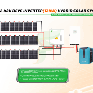 12KVA 48V Deye Inverter (12KW) Hybrid Solar System