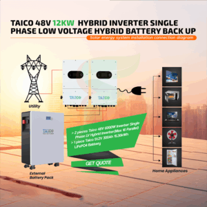 Taico 48V 12KW Hybrid Inverter Single Phase Low Voltage Hybrid Battery Backup